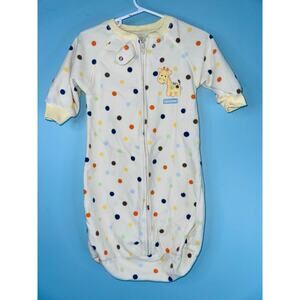 Carter's branded fleece baby sleeping bag polka dot and a giraffe appliqué 0-9